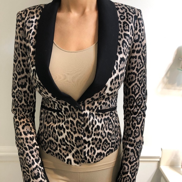 BCBGMaxAzria Snow Leopard Blazer - Picture 3 of 6